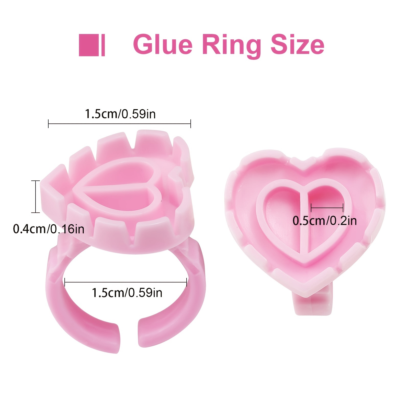 100PCSHeart Eyelash Glue Rings - Lash Fan Volume review and price