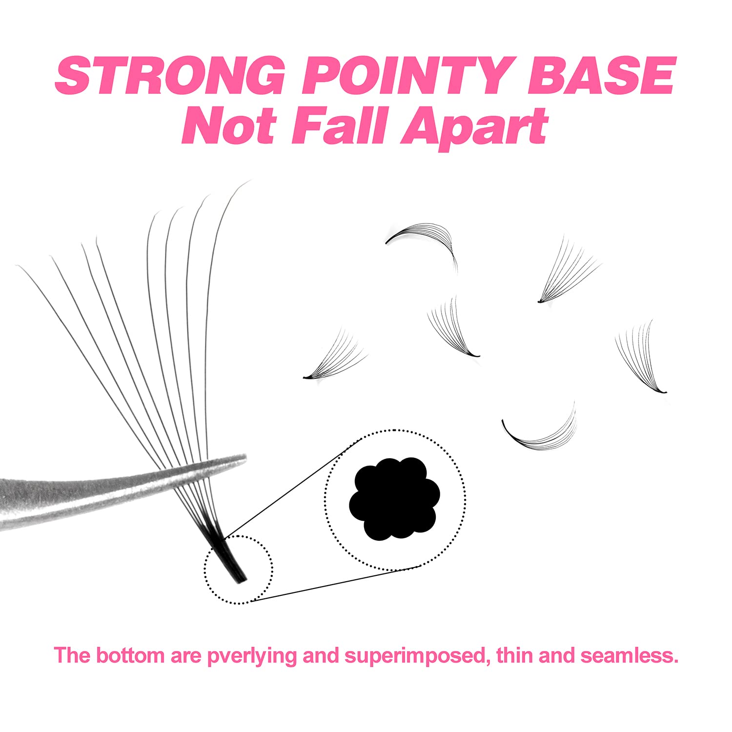 TDANCE 500Fans Pointy Base Loo - Eyelash Extension Medium review and price