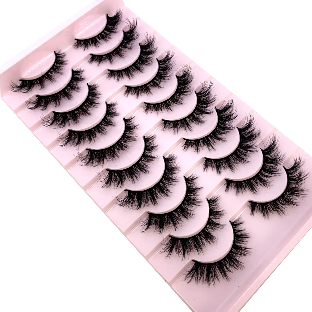 AMSDCN 9 Pairs Mink Lashes Flu - Eyelash Extension Volume Cat Eye review and price
