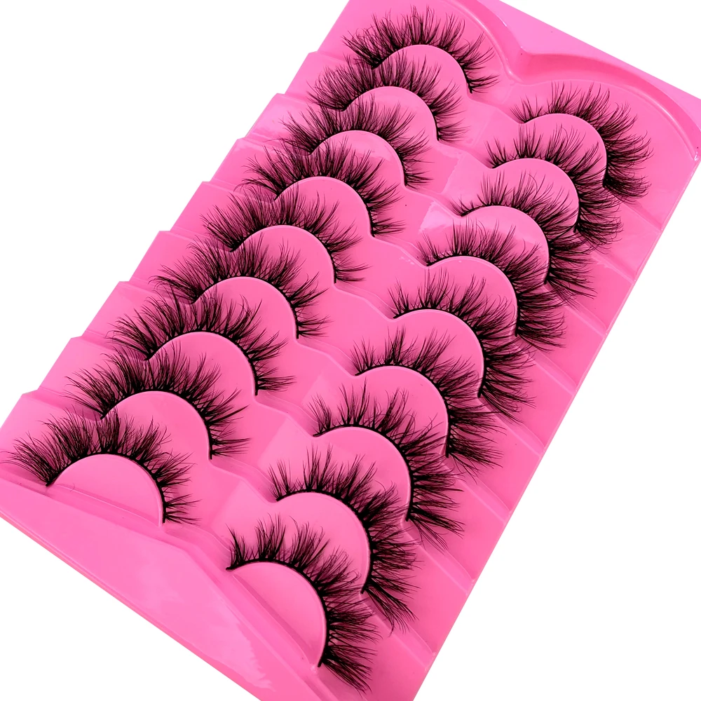 AMSDCN 9 Pairs Mink Lashes Flu - Eyelash Extension Volume Cat Eye review and price