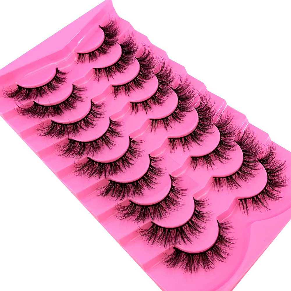 AMSDCN 9 Pairs Mink Lashes Flu - Eyelash Extension Volume Cat Eye review and price