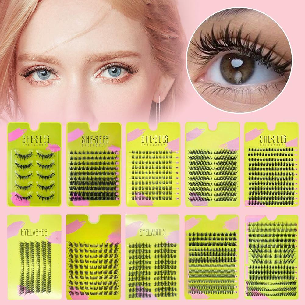 Natural Cluster False Eyelashe - Eyelash Extension Volume Cat Eye review and price