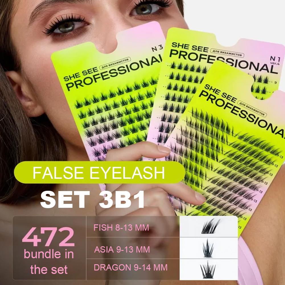 Natural Cluster False Eyelashe - Eyelash Extension Volume Cat Eye review and price