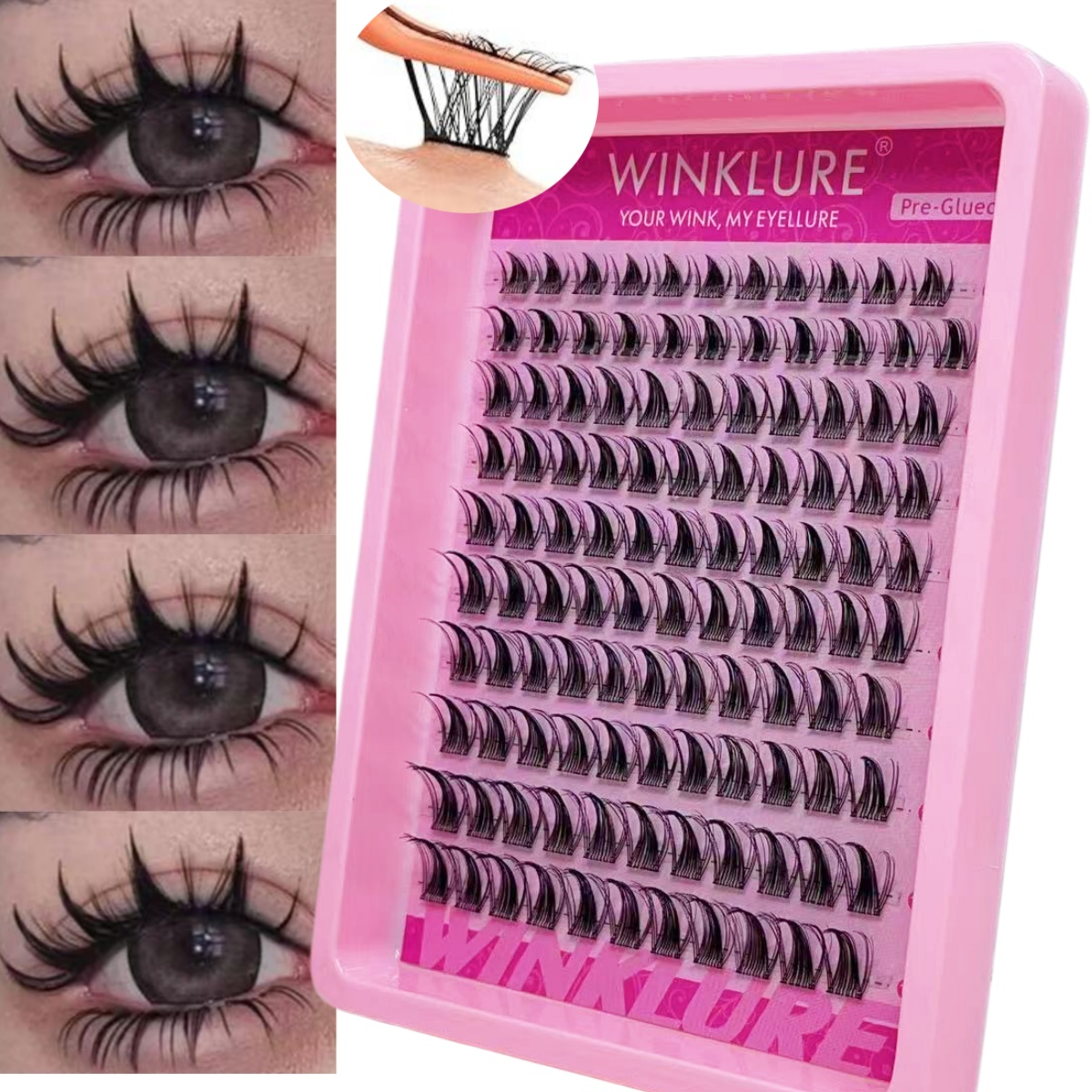 WINKLURE Self-Adhesive False E - Eyelash Extension Volume Cat Eye review and price